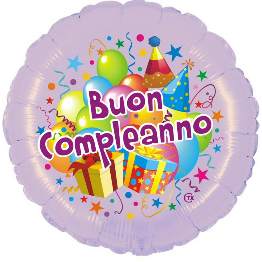 Palloncini Mylar CTX+ - Buon Compleanno Festa (18”)